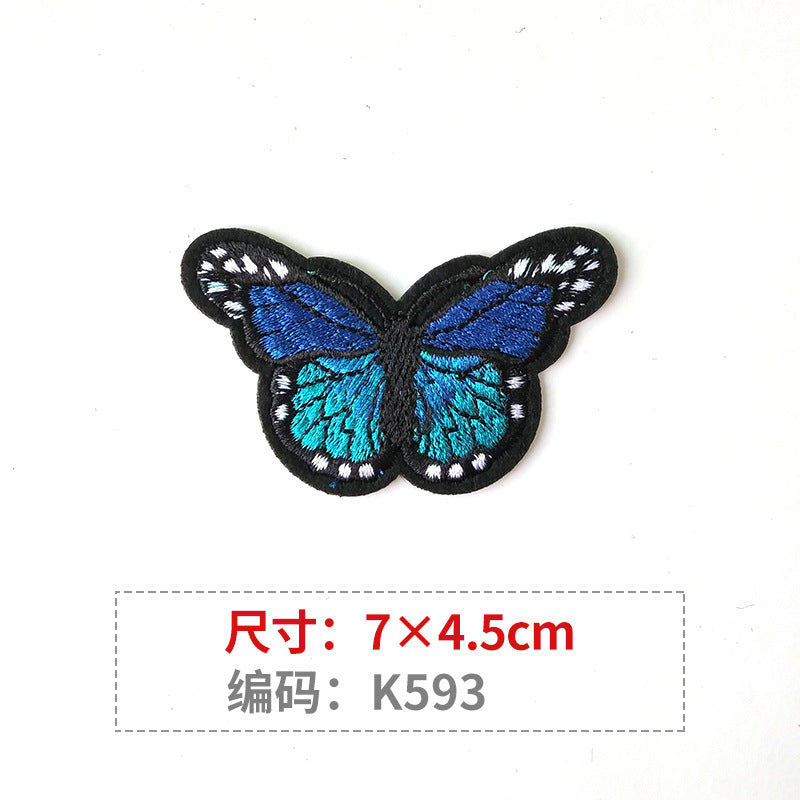 Wholesale Color Embroidered Butterfly Cloth Embroidery Patches
